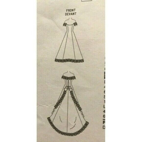 Sewing Pattern Vogue V1095 Bellville Sassoon Wedding Dress Size 6-10 Uncut - Picture 2 of 6